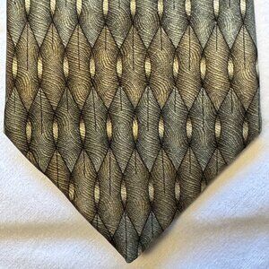 Vintage licensed Grateful Dead silk tie, woven abstract diamond pattern